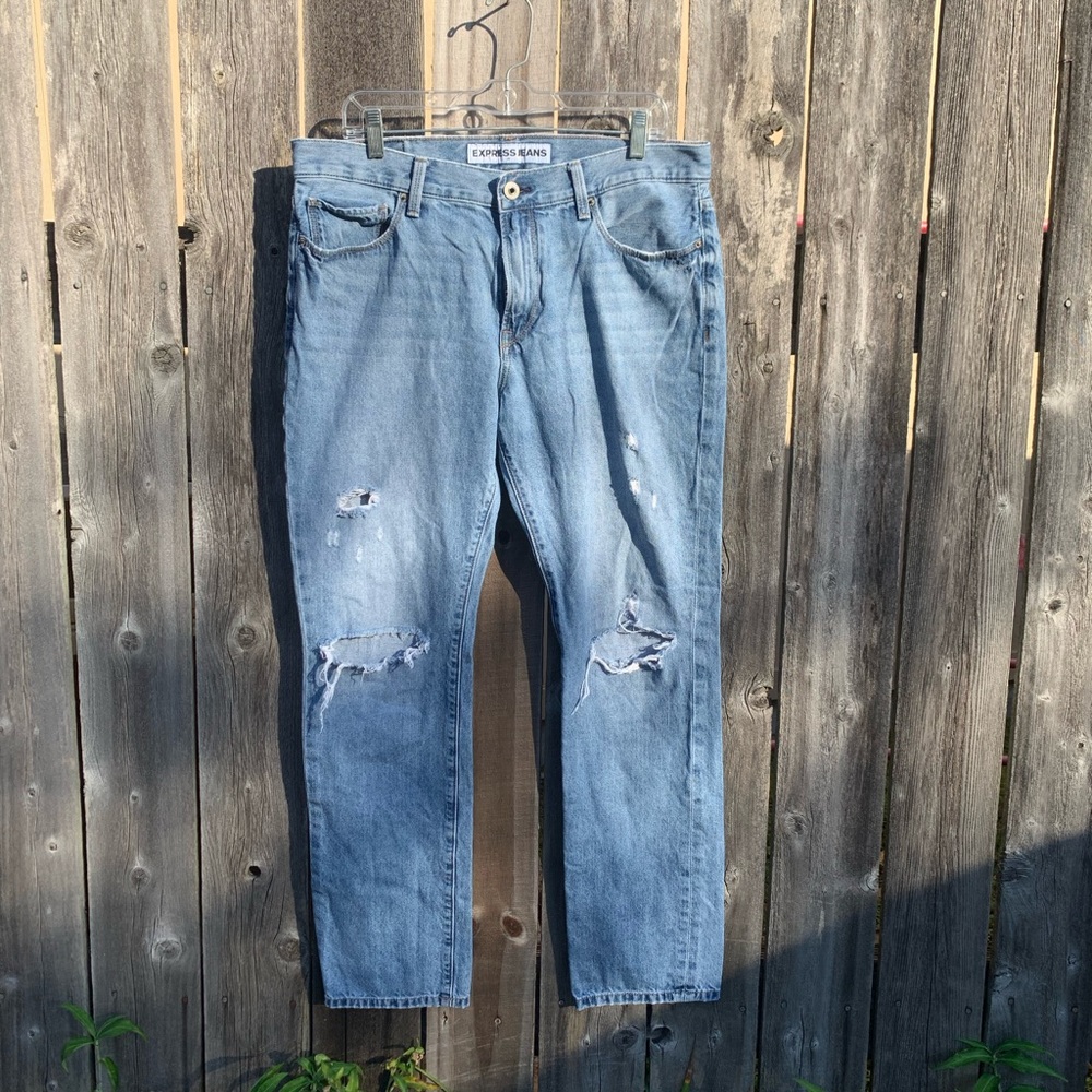 Express Men’s - Slim Fit Straight Skinny Leg Medium Wash 34X32